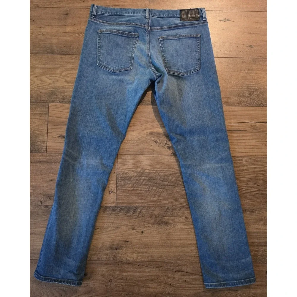 NIKE Jeans Men's Size 34 Blue Denim Mid Rise Slim Straight Stretch (Act 35x30)